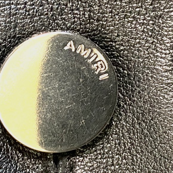 AMIRI BLACK NAPPA LEATHER STRETCH HIGH RISE STRAIGHT LEG PANTS SIZE: 2 (XS) - Picture 10 of 10